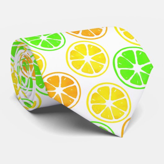 Lemon Limon Orange Slices Pattern Krawatte (Gerollt)