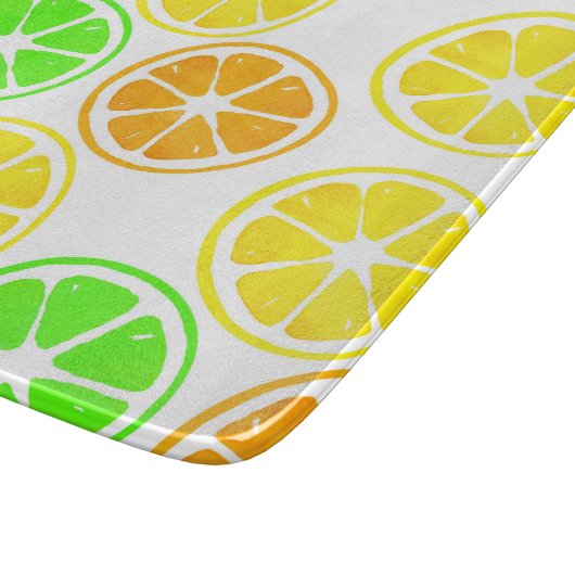 Lemon Limon Orange Slices Pattern Schneidebrett (Ecke)