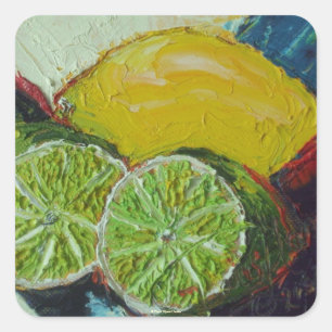 Lemon Limon Round Aufkleber