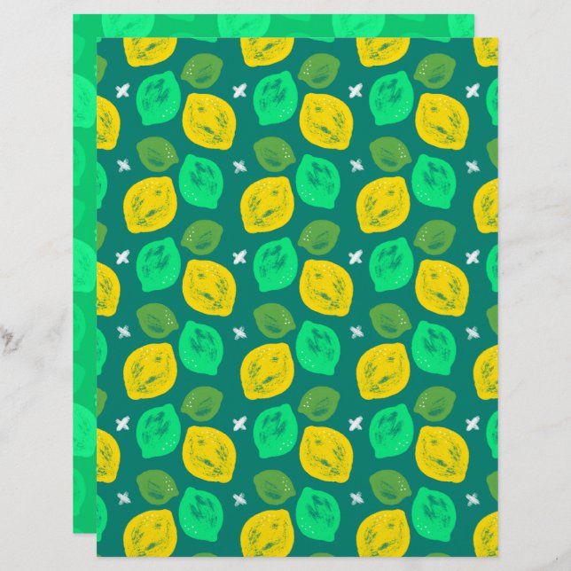 Lemon Limon Scrapbook Paper (Vorne/Hinten)
