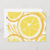 Lemon Limon Slice Abstrakte Gefärbte Krawatte Postkarte (Vorne/Hinten)