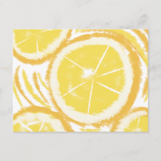 Lemon Limon Slice Abstrakte Gefärbte Krawatte Postkarte (Vorderseite)