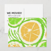 Lemon Limon Slice Abstrakte Gefärbte Krawatte Postkarte (Vorne/Hinten)