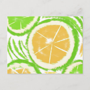 Lemon Limon Slice Abstrakte Gefärbte Krawatte Postkarte