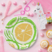 Lemon Limon Slices Swirl Abstraktes Party Pappteller (Party)