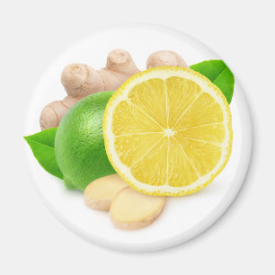 Lemon, Limon und Ingwer Magnet