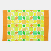 Lemon Limon und Orange Muster Orange Border Geschirrtuch (Horizontal)