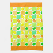 Lemon Limon und Orange Muster Orange Border Geschirrtuch (Vertikal)