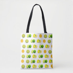 Lemon, Limon und Orange Tote Bag Tasche