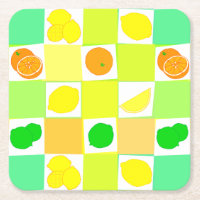 Lemon Limon und Orangen Zitrusfrüchte Untersetzer