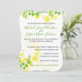 Lemon Limon Vines Hochzeitseinladung Einladung (Stehend Vorderseite)