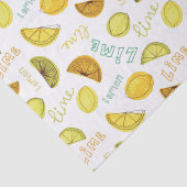 Lemon & Limon Zesty Fruchtmuster Seidenpapier (Detail)