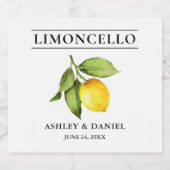 Lemon Limoncello Alkoholflaschenetikett (Einzelnes Label)