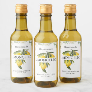 Lemon Limoncello Danke Gastgeschenk Hochzeit Weinetikett