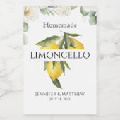 Lemon Limoncello Danke Gastgeschenk Hochzeit Weinetikett (Einzelnes Label)
