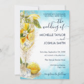 Lemon Limoncello Foto Italien Hochzeit in Urlaubso Einladung (Vorderseite)