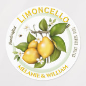 Lemon Limoncello Fruchtgeschenk Etiketten (Design 2)