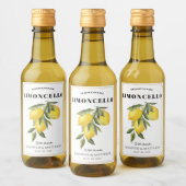 Lemon Limoncello Thank You Wedding Favor Weinetikett (Flaschen)