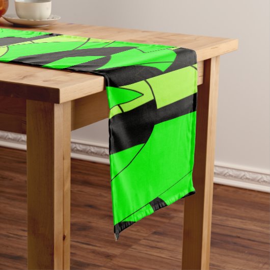 Lemon Limone Abstrakte Kunst Kurzer Tischläufer (Beispiel)