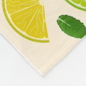 Lemon Limone Kokosnuss und Minze fröhlich fröhlich Fleecedecke (Ecke)