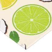 Lemon Limone Kokosnuss und Minze fröhlich fröhlich Kurzer Tischläufer (Ecke)