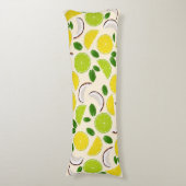 Lemon Limone Kokosnuss und Minze fröhlich fröhlich Seitenschläferkissen (Vorderseite Vertikal)