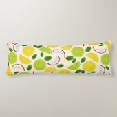 Lemon Limone Kokosnuss und Minze fröhlich fröhlich Seitenschläferkissen (Vorderseite)