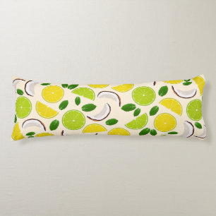 Lemon Limone Kokosnuss und Minze fröhlich fröhlich Seitenschläferkissen