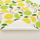 Lemon Limone Kokosnuss und Minze fröhlich fröhlich Sherpadecke (3/4)