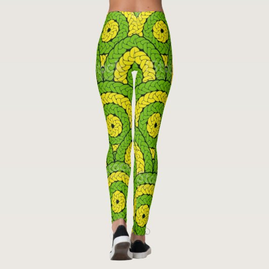 Lemon-Limone Leggings tropischer Rope (Rückseite)