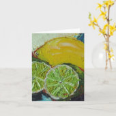 Lemon Limone Note Card Karte (Gelbe Blume)