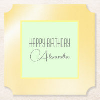 Lemon Limoner "Happy Birthday" Paper Untersetzer