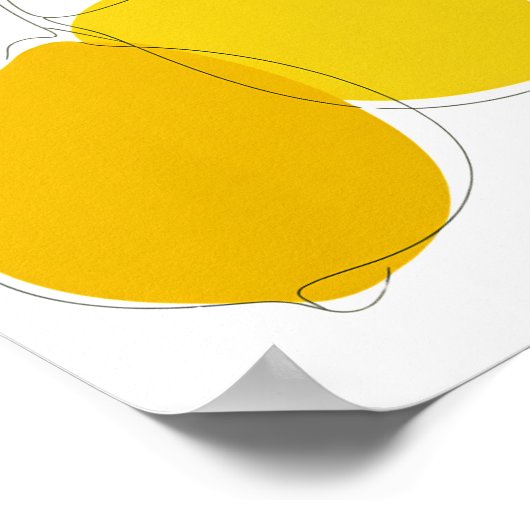 Lemon Line Art Poster (Ecke)