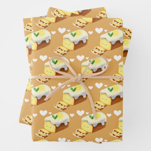Lemon Loaf Cake Bread With Icing Geschenkpapier Set (Beispiel)