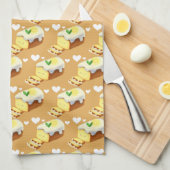 Lemon Loaf Cake Bread With Icing Geschirrtuch (Viertel Falte)