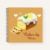 Lemon Loaf Cake Bread With Icing Notizblock (Vorderseite)
