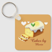 Lemon Loaf Cake Bread With Icing Schlüsselanhänger (Vorderseite)