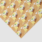 Lemon Loaf Cake Bread With Icing Seidenpapier (Ausschnitt)