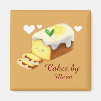 Lemon Loaf Kuchen Brot mit Icing Magnet