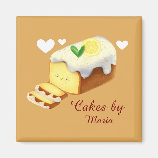 Lemon Loaf Kuchen Brot mit Icing Magnet (Vorne)