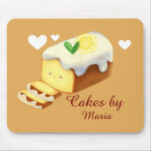 Lemon Loaf Kuchen Brot mit Icing Mousepad (Vorne)