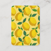 Lemon-Logo, Lemonade und viele Tipps für den Spaß Visitenkarte (Rückseite)