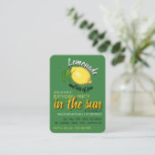 Lemon-Logo, Lemonade und viele Tipps für den Spaß Visitenkarte (Stehend Vorderseite)