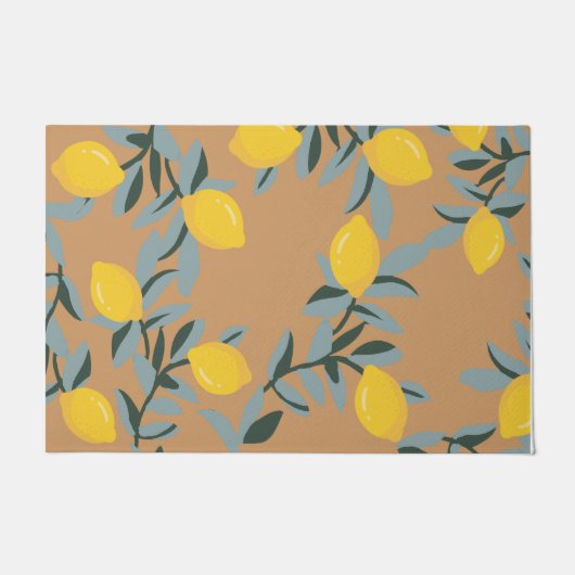 Lemon Lover Geschenk, Custom Lemon Summer Doormat Fußmatte (Vorderseite)