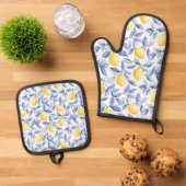Lemon Lover Ofenhandschuh & Topflappen-Set (Oben Unten)