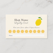 Lemon Loyalty Card Visitenkarte (Vorderseite)