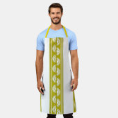Lemon Luxury Jacquard Stripes Schürze (Getragen)