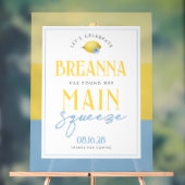 Lemon Main Squeeze 3 Shade Acrylic Begrüßungszeich Acrylschild (Neutral)