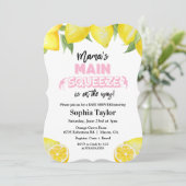 Lemon Main Squeeze Baby Dusche Einladung (Stehend Vorderseite)