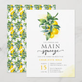 Lemon Main Squeeze Brautparty Einladung (Vorne/Hinten)